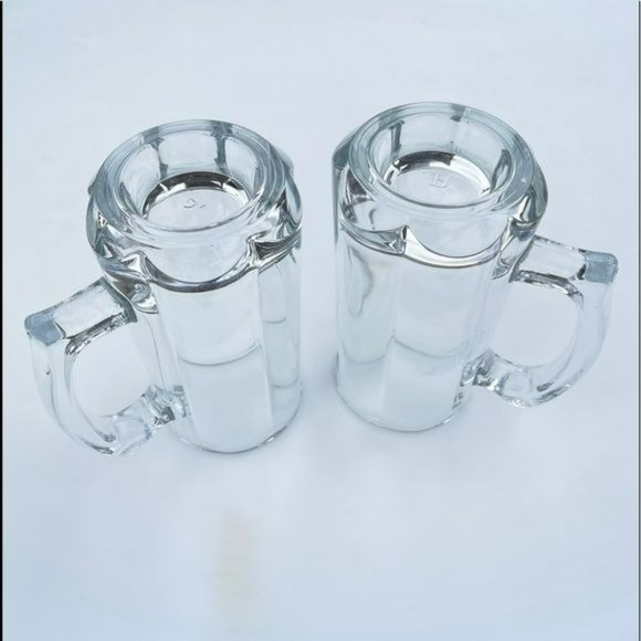 Set of Two Heavy Duty Beer Clear Glass‎ Mug - Picture 4 of 8